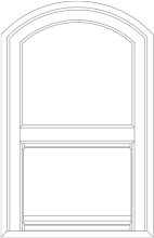 radius single hung impact window