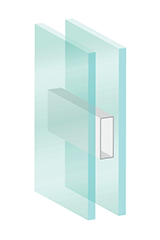 Double-paned glass window rendering