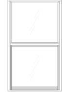 aluminum single hung window by PGT