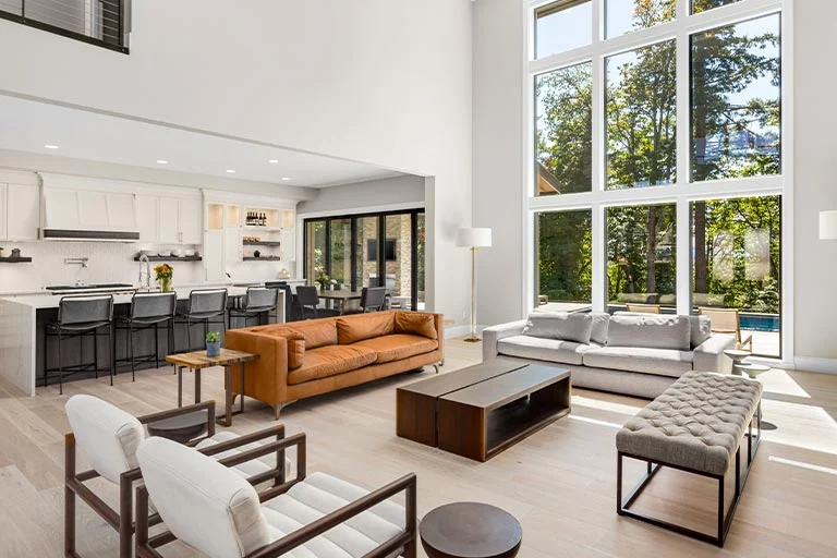 Interior view of impact windows in South Florida